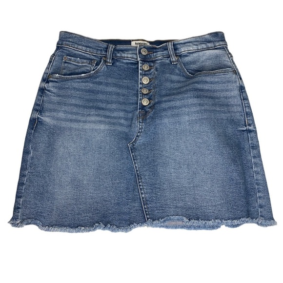KENSIE VINTAGE LUXE RAW HEM DENIM SKIRT SIZE 6/28 - Picture 1 of 6